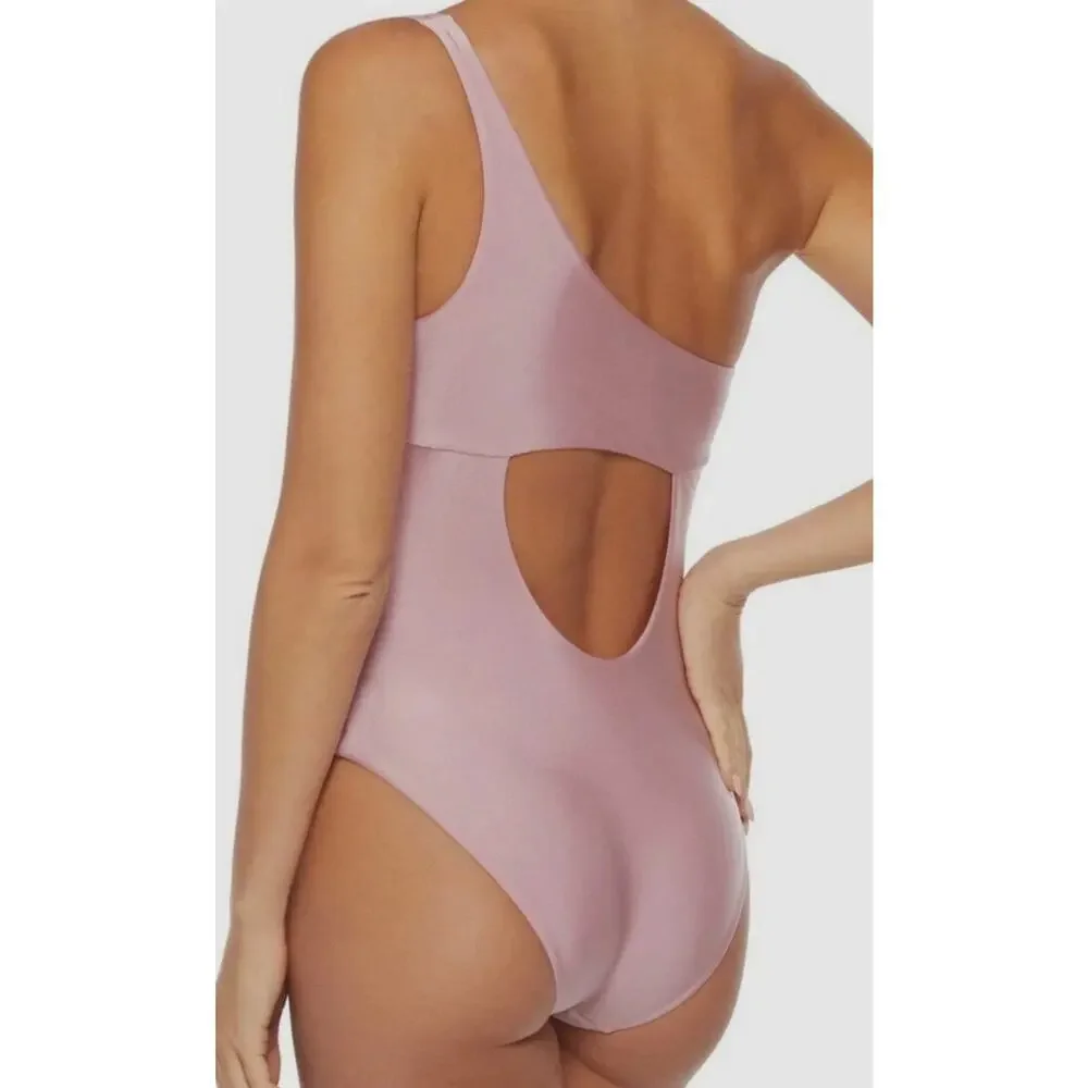 Skin The Phoebe one-shoulder twisted cutout swimsuit Size XS 